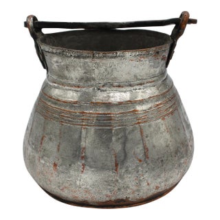 Mid-Late 19th Century Tinned Copper Cooking or Yogurt Pot From Eastern Turkey For Sale