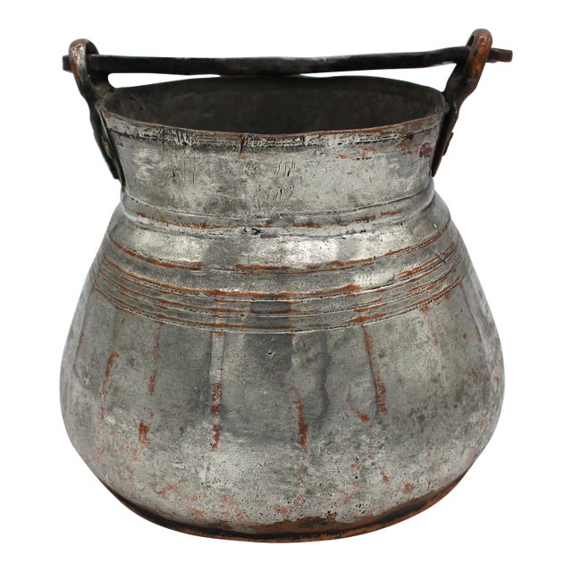 Mid-Late 19th Century Tinned Copper Cooking or Yogurt Pot From Eastern Turkey For Sale
