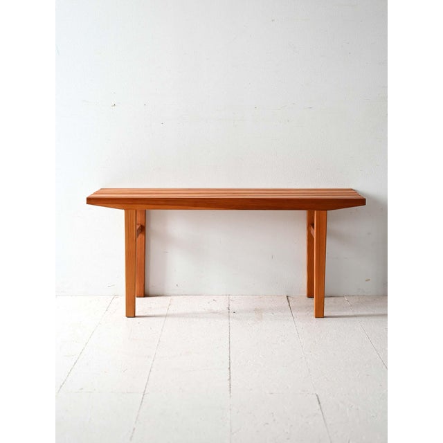 Scandinavian Pine Bench, 1960s For Sale - Image 9 of 9