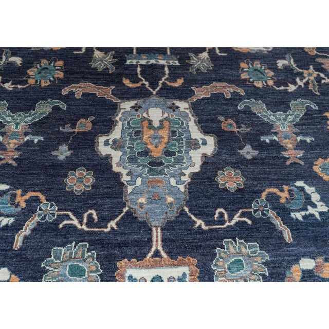 Turkish Oushak Antique Look Rug 12'4" x 15'4" #20321 For Sale - Image 4 of 8