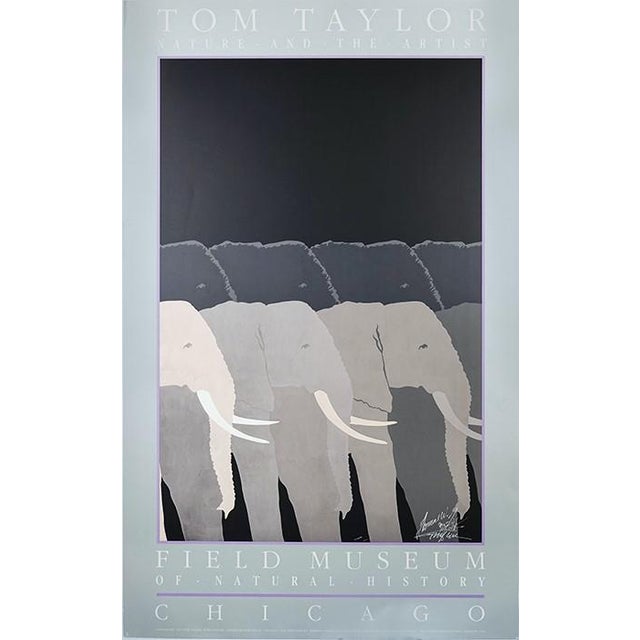 Contemporary Iconic Contemporary Elephant Painting Giant Tuskers Tom Taylor 20 C. American For Sale - Image 3 of 10