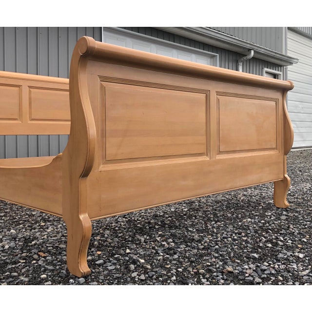 Ethan Allen Country French Sleigh Bed Queen Size Chairish