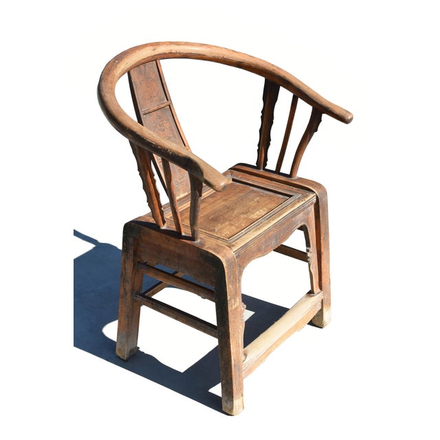 19th Century Chinese Antique Provincial Horseshoe Chairs All Original Excellent Condition For Sale - Image 9 of 18