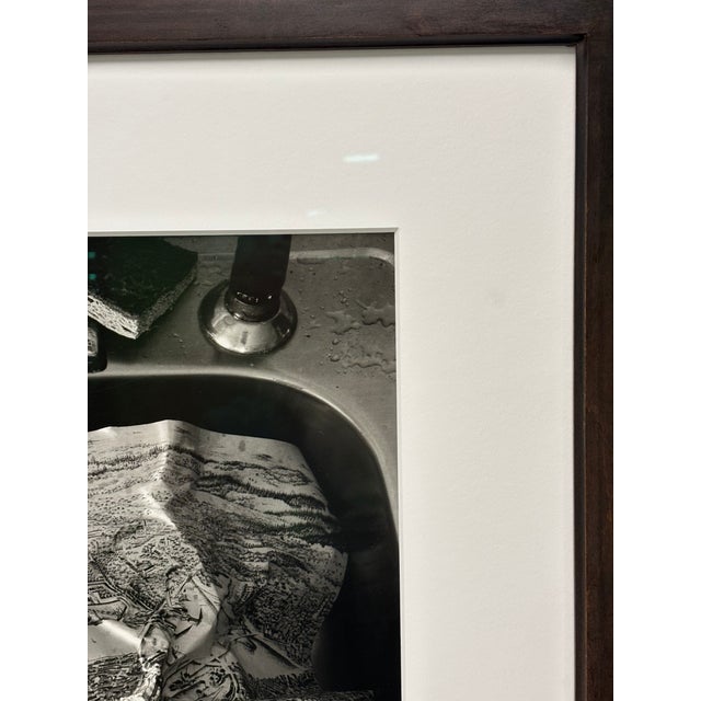 Abelardo Morell Limited Edition Gelatin Silver Print 'Map in Sink', 1996 - Framed For Sale In Raleigh - Image 6 of 9