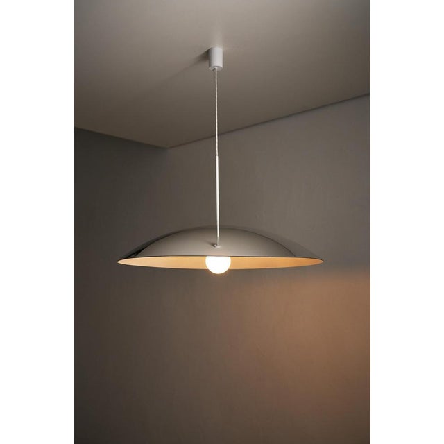 Chrome Dome Pendant Lamp attributed to Fog & Mørup, 1970s For Sale - Image 3 of 10