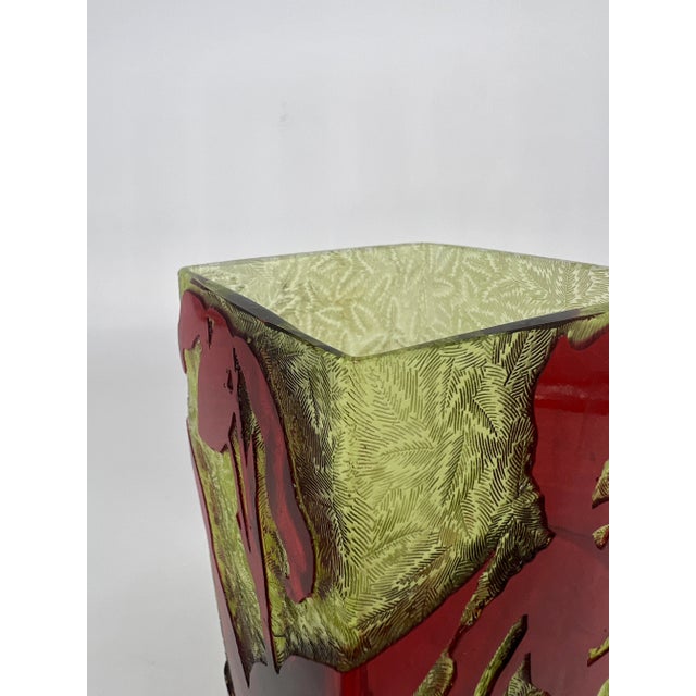 Daum Nancy, French Cameo & Wheel Carved Art Glass Vase Circa 1900 For Sale - Image 9 of 11