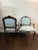 Early 20th Century Antique Louis XV Style Carved Walnut Upholstered Arm Chairs - Set of 2 For Sale In Miami - Image 6 of 12