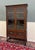 Antique English Bookcase Bookshelf Cabinet Double Door Barley Twist Oak c.1930s For Sale - Image 12 of 17