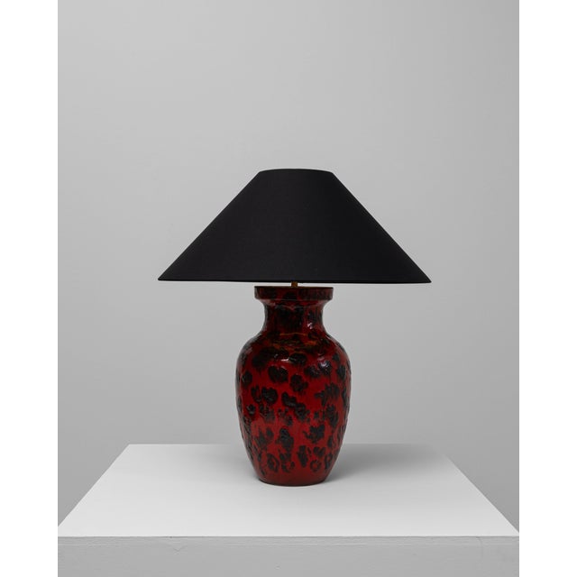 20th Century German Red Ceramic Table Lamp For Sale - Image 17 of 18
