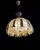 Gold Vintage Ceiling Lamp with Gold-Colored Metal Elements and Cut Crystal Glass Trim, 1970s For Sale - Image 8 of 10