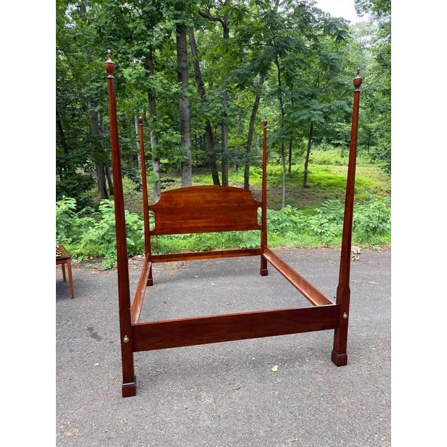 Stratton furniture Cherry Pencil Post Queen Size Bed frame in Centennial finish Solid Cherry, High Quality Construction,...