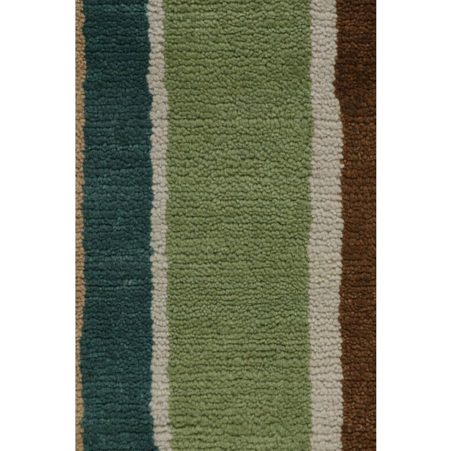 Rug & Kilim’s French Art Deco style Square Rug with Brown Open Field - 10x10 For Sale In New York - Image 6 of 7