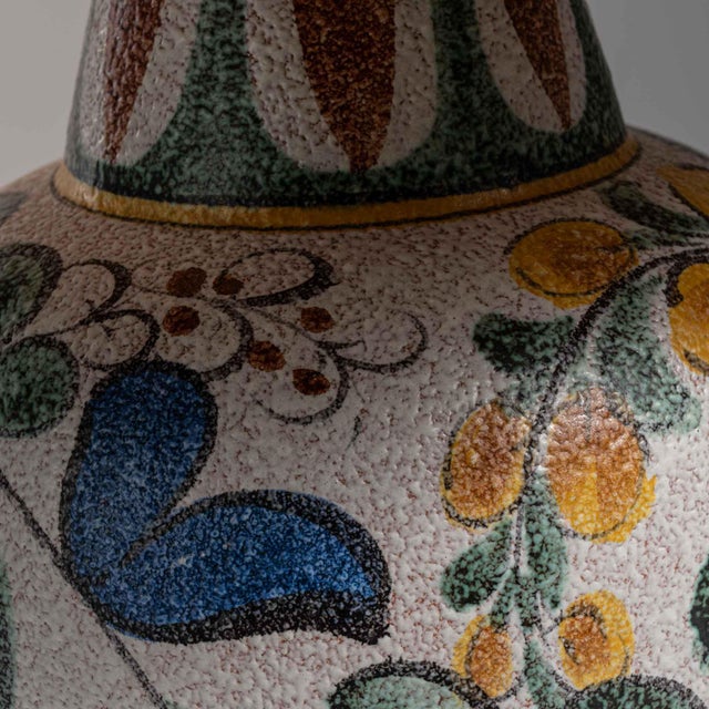 Blue 1970s Germany Blue Ceramic Table Lamp For Sale - Image 8 of 15