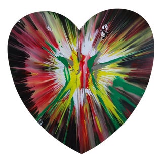Damien Hirst, Heart, Requiem, Spin Painting, 2009 For Sale