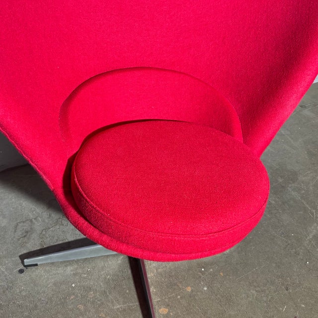 Red Heart Cone Chair in Red by Verner Panton, 1970s For Sale - Image 8 of 9