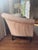 Wood Custom-Made Romantic Plush Velvet Pale Pink Loveseat For Sale - Image 7 of 8