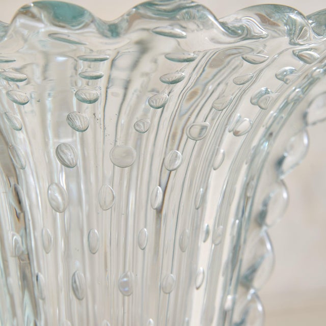 Italian Murano Bullicante Glass Vase Attributed to Barovier & Toso, 1930s For Sale - Image 11 of 11