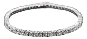 6.24 Ct Princess Cut Diamond Tennis Bracelet