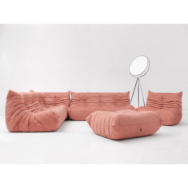 Togo Sofa Set in Pink by Michel Ducaroy for Ligne Roset, Set of 5 For Sale - Image 14 of 14