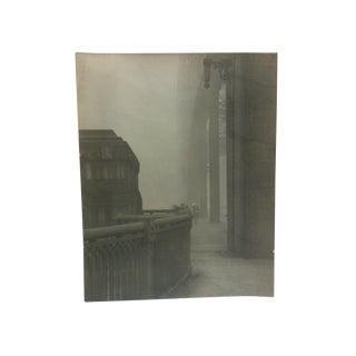 1950s Vintage "Rainy Day in Pittsburgh" Pittsburgh Black & White Photograph For Sale