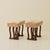 Italian Art Deco Stools With Wavy Dark Wood Legs, a Pair, 1940's For Sale In New York - Image 6 of 9