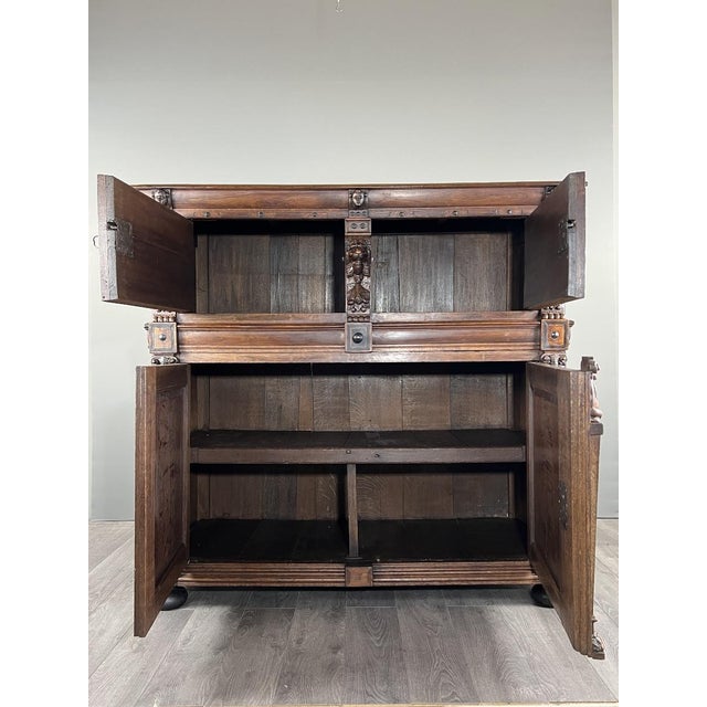 Antique Late 18th Century Renaissance Style Carved Wooden Buffet For Sale - Image 9 of 12