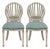 Mid-Century Italian Side Chairs W/ Swedish Gustavian Styling Faux Chintz - Pair For Sale