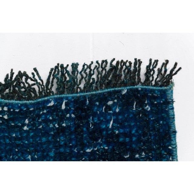 Dark Blue Vintage Anatolian Carpet For Sale - Image 4 of 10