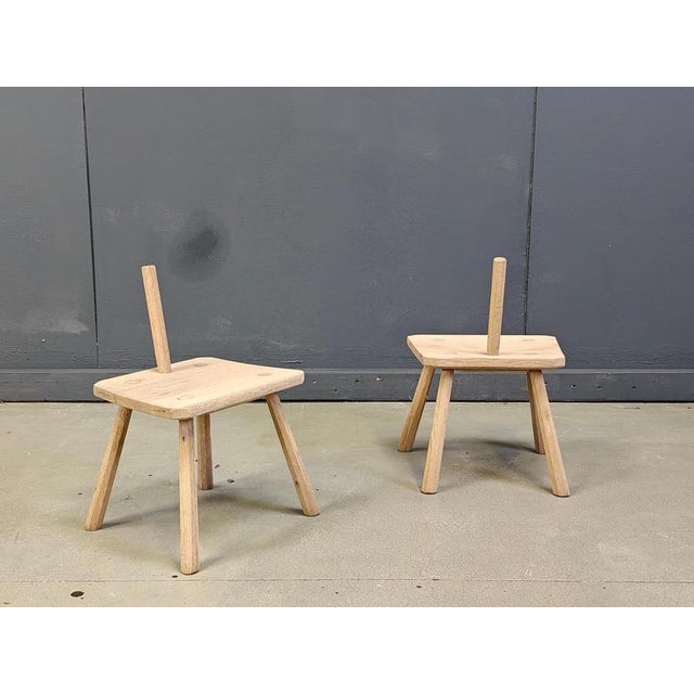 1960s Rustic Farm Stools, 1960s, Set of 2 For Sale - Image 5 of 8