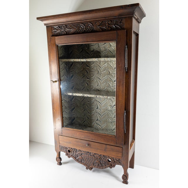 French Provincial 19th Century French Country Provincial Display or Spice Cabinet For Sale - Image 3 of 12