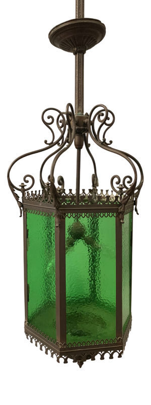 Bronze and Patinated Brass Vestibule Lantern