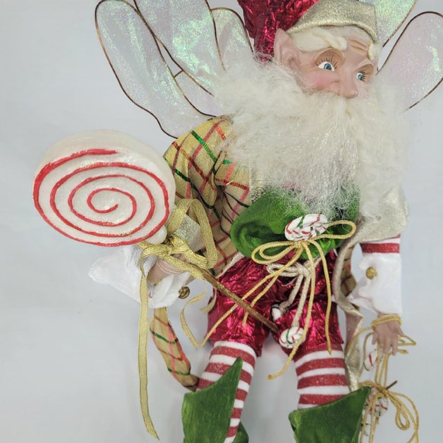 Mark Roberts Peppermint Candy Fairy Christmas Collectible Elf Figure 17" For Sale - Image 4 of 12