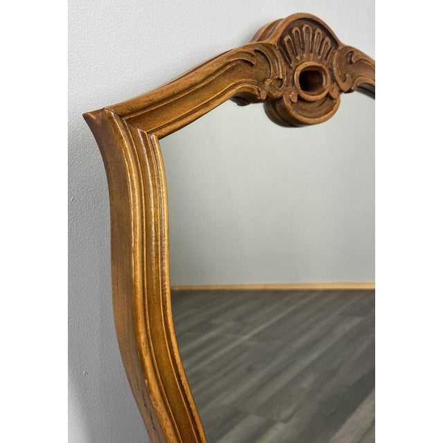 Vintage French Style Carved Wall Mirror For Sale - Image 3 of 8