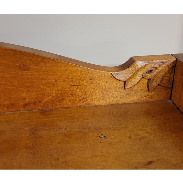 Wood Antique American Slant-Front Secretary Desk in Maple, Early 19th Century For Sale - Image 7 of 11