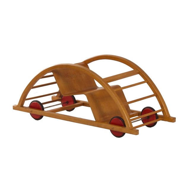 Reversible Rocking Chair by Brockhage for Siegfried Lenz Berggieszhübel, 1950s For Sale - Image 14 of 14