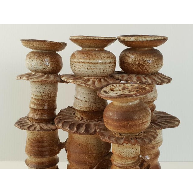 Mushroom Candleholder in Stoneware, 1970s For Sale - Image 4 of 10