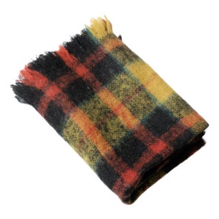 Vintage Scottish Wool Lap Blanket For Sale