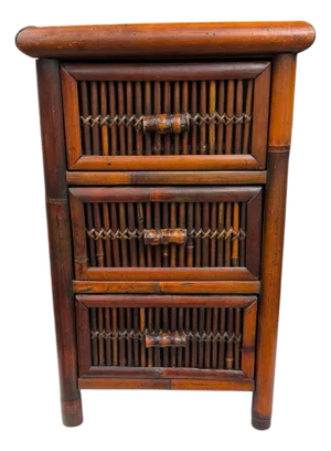 Petite Bamboo Three Drawer Chest