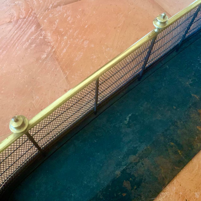 Antique English Brass and Wirework Fender For Sale - Image 17 of 18