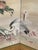 Wood Mid 20th Century Japanese Style Four Panel Screen Hand Painted by Lucien Leinfelder For Sale - Image 7 of 11