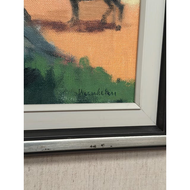 Stig Wernheden, Shepherd, 1960s, Oil Painting on Canvas, Framed For Sale - Image 10 of 11