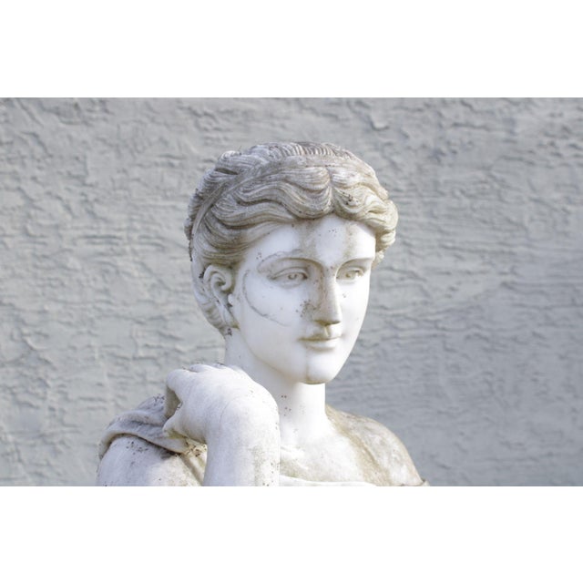 Neoclassical Antique Classical Style Diana Of Gabii Marble Garden Statue For Sale - Image 3 of 12