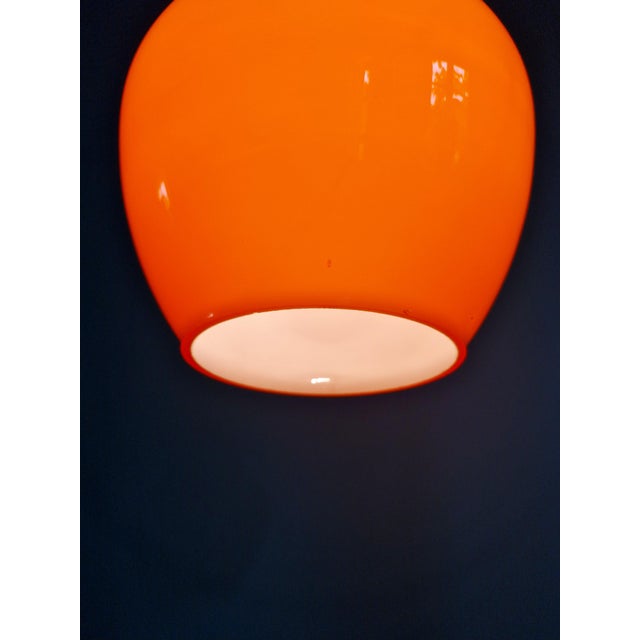 Space Age Orange Opaline Glass Pendant from Targetti Sankey, Italy, 1960s-1970s For Sale - Image 9 of 12