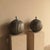 Pair of highly decorative art deco lamps with hand beaten embossed ribbing that gives a rustic feel. Sourced in France,...