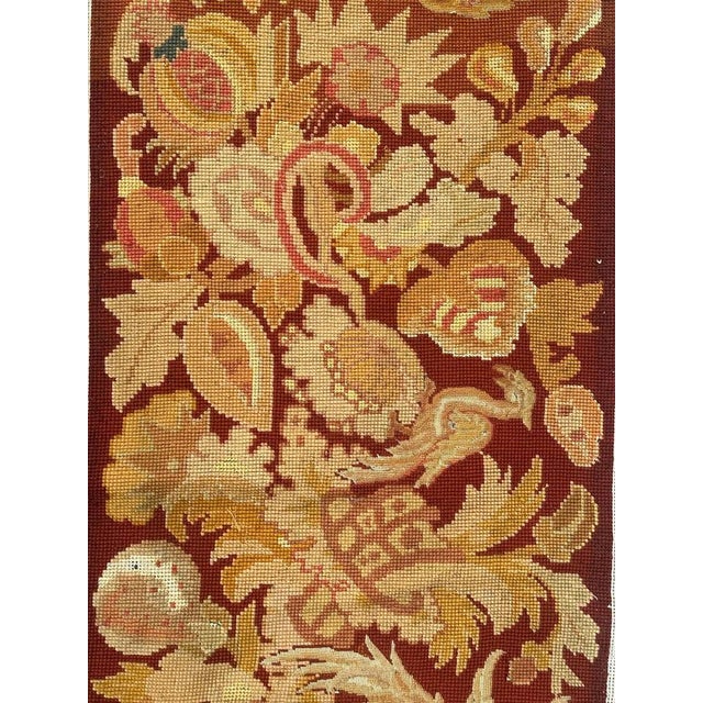 Brown French Needlepoint Panel Tapestry, 1890s For Sale - Image 8 of 18