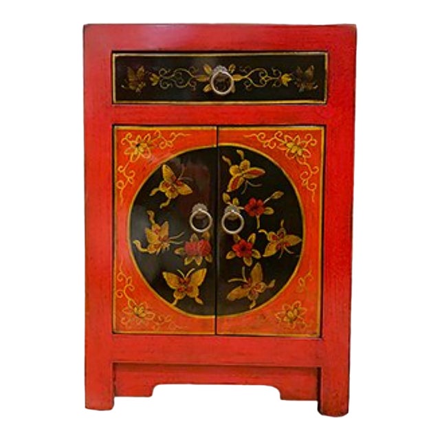 1990s' Shanxi Hand Painted Nightstand For Sale