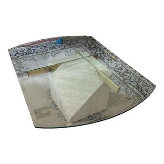 1980s Travertine Marble Artedi Coffee Table For Sale