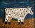 Primitive Abstract Painting of a Cow in Vintage Wood Frame For Sale - Image 4 of 7