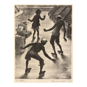1939 Lawrence Beall Smith the Skaters Lithograph