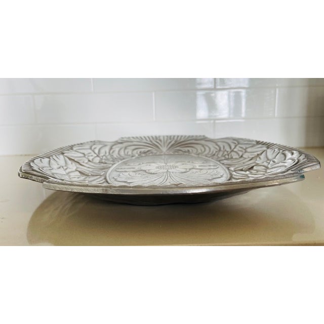 Late 20th Century Late 20th Century Large Pewter Tray, Vintage For Sale - Image 5 of 15